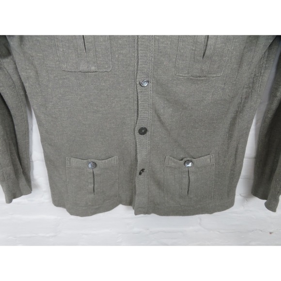 Vintage Polo Ralph Lauren Cardigan Sweater Mens Large Gray Alpaca Linen Button - Picture 3 of 10
